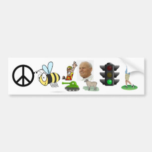 Autocollant De Voiture peace bee "hey" poteau conducteur réservoir de lum