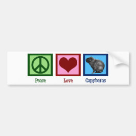 Autocollant De Voiture Peace Love Capybaras