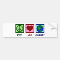 Peace Love Géographie Professeur Carte du monde