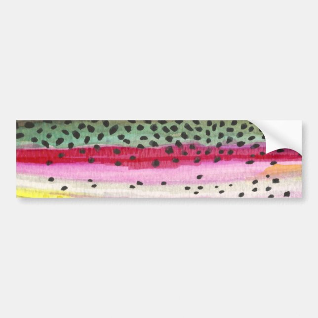 Autocollant De Voiture Pêche à la truite arc-en-ciel (Devant)
