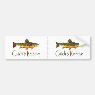 Autocollant De Voiture Pêche à la truite de capture et de rejet