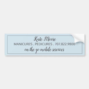 Autocollant De Voiture Pedicuriste manicuriste bleu pâle
