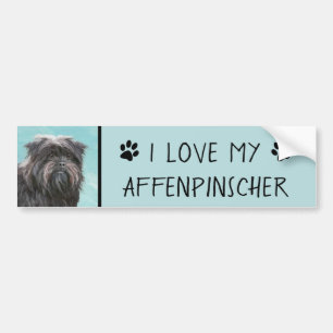 Autocollant De Voiture Peinture Affenpinscher - Joli art original chien