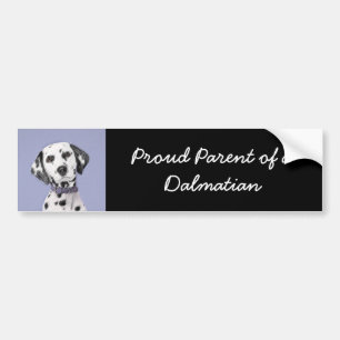 Autocollant De Voiture Peinture Dalmatienne - Beau art original de chien