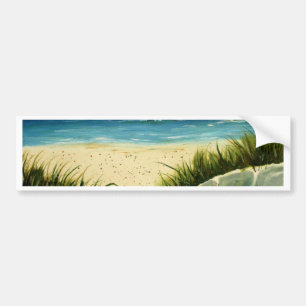 Autocollant De Voiture peinture d'art de plage de dunes de sable d'huile