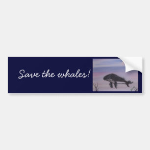 Autocollant De Voiture Peinture de baleine de bosse