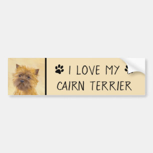 Autocollant De Voiture Peinture de Cairn Terrier - Cute Original Chien Ar