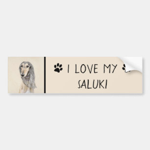 Autocollant De Voiture Peinture de Saluki (Faune) - Cute Original Chien A