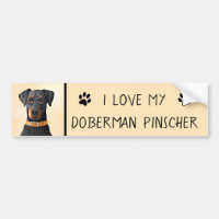 Peinture Doberman Pinscher non rognée Art original