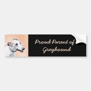 Autocollant De Voiture Peinture Greyhound - Cute Original Chien Art
