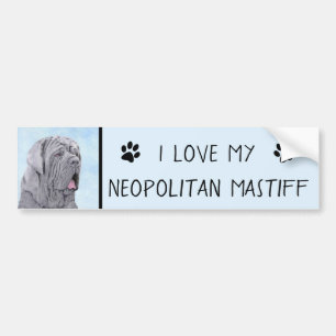 Autocollant De Voiture Peinture Mastiff Neopolitan - Art Chien original