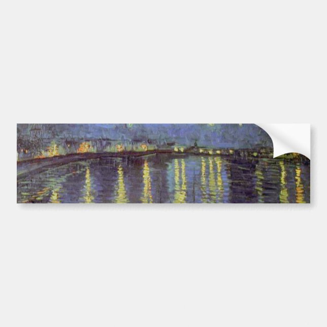 Autocollant De Voiture Peinture nocturne étoilée de Van Gogh (Devant)