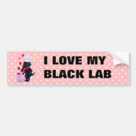 Autocollant De Voiture Peinture noire de chef de Labrador