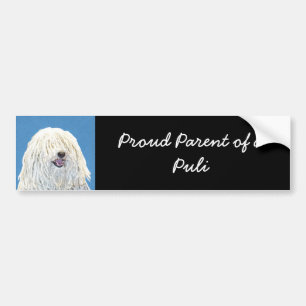 Autocollant De Voiture Peinture Puli - Cute Original Chien Art