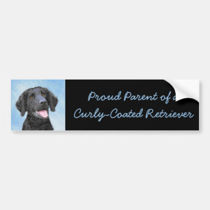 Autocollant De Voiture Peinture Retriever recouverte de boue - Art Chien 