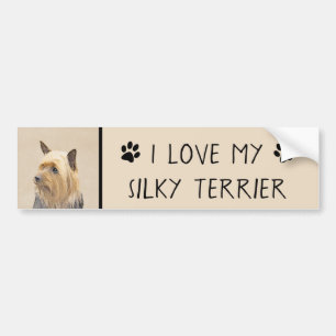 Autocollant De Voiture Peinture Silky Terrier - Cute Original Chien Art