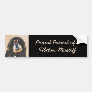 Autocollant De Voiture Peinture Tibétaine Mastiff - Joli art original chi