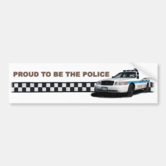 Autocollant De Voiture Peloton Checkerband "fier d'être la police "