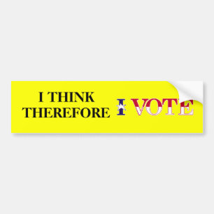 Autocollant De Voiture Pensez voter