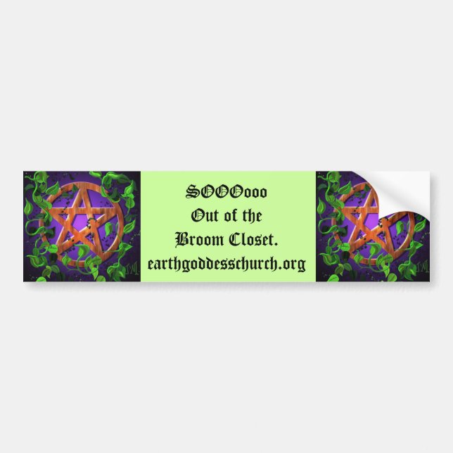 Autocollant De Voiture PentagramBumperSticker (Devant)