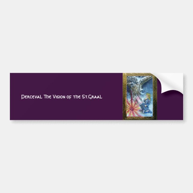 AUTOCOLLANT DE VOITURE PERCEVATION ET VISION DU SAINT-GRAIL (Devant)