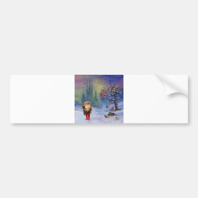 AUTOCOLLANT DE VOITURE PÈRE NOËL DES GNOMES (Devant)