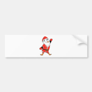 Autocollant De Voiture Père Noël Penguin Prêt pour Noël