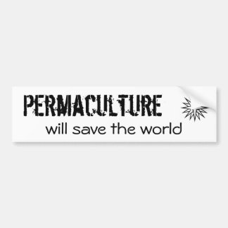 Autocollant De Voiture Permaculture, sauvera le monde