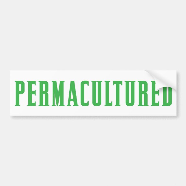 Autocollant De Voiture Permacultured (Devant)