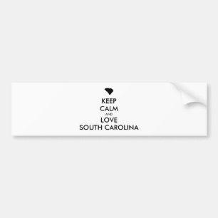 Autocollant De Voiture Personnalisable CONSERVEZ CALME et AMOUR CAROLINA 