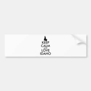 Autocollant De Voiture Personnalisable KEEP CALM et LOVE IDAHO