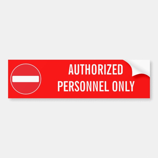 AUTOCOLLANT DE VOITURE PERSONNEL AUTORISÉ SEULEMENT (Devant)