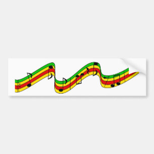 Autocollant De Voiture Personnel de musique de Rasta