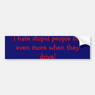 Autocollant De Voiture personnes stupides