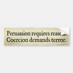 Autocollant De Voiture Persuasion contre des adhésifs pour pare-chocs de