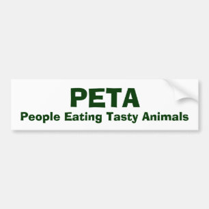 Autocollant De Voiture PETA, les gens mangeant les animaux savoureux