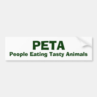 Autocollant De Voiture PETA, les gens mangeant les animaux savoureux
