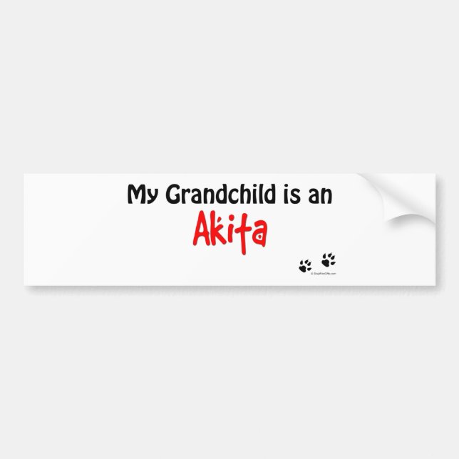 Autocollant De Voiture Petit-enfant d'Akita (Devant)