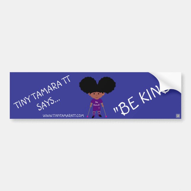 Autocollant De Voiture Petit Tamara TT Be Kind Bumper Sticker (Devant)