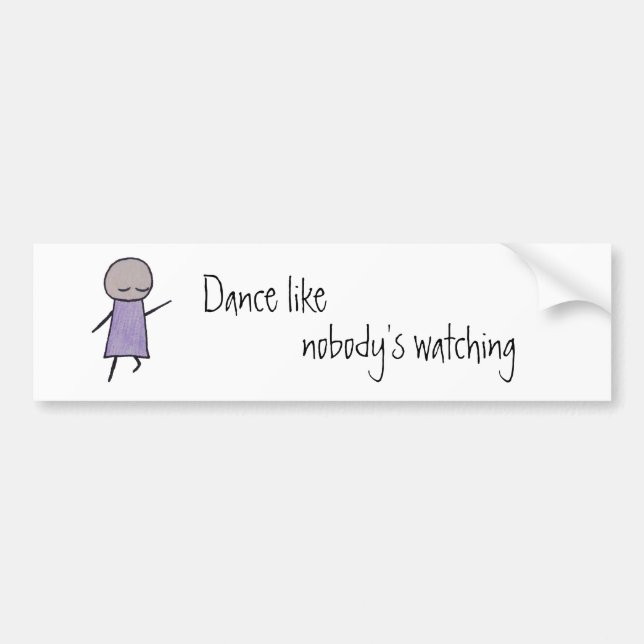 Autocollant De Voiture Petit un adhésif pour pare-chocs de danse (Devant)