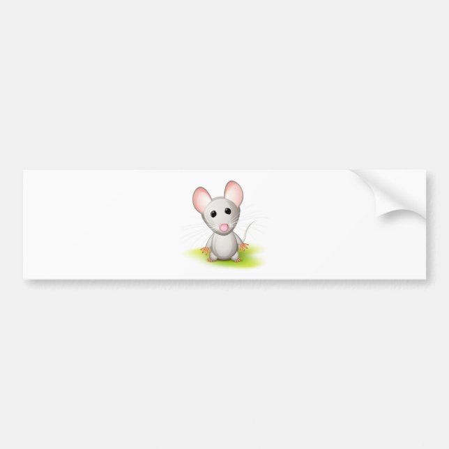 Autocollant De Voiture Petite souris grise (Devant)