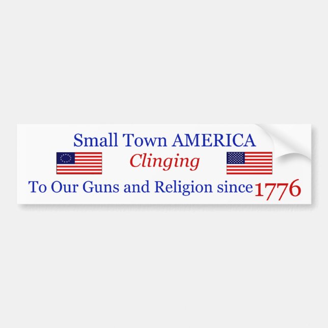 Autocollant De Voiture Petite ville Bumpersticker fier (Devant)