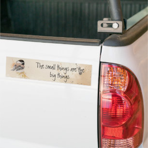 Autocollant De Voiture Petites choses Citation Inspirante Mésange Oiseau