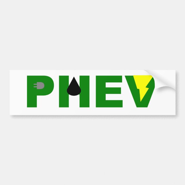 Autocollant De Voiture Pétrole et prise de foudre de PHEV (Devant)