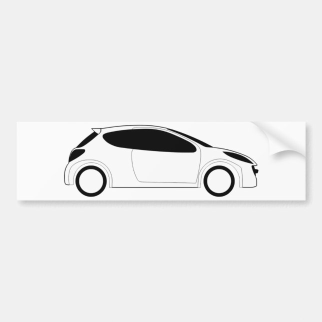 AUTOCOLLANT DE VOITURE PEUGEOT 207 (Devant)