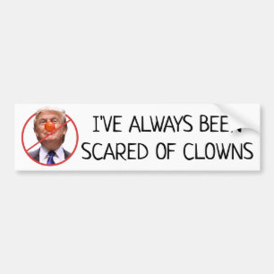 Autocollant De Voiture Peur de Clowns Anti Donald Trump Sticker Bumper