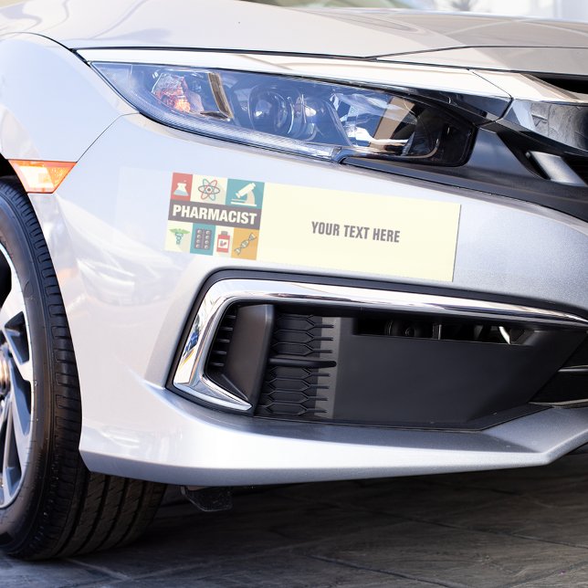 Autocollant De Voiture Pharmacien Professionnel Iconique Conçu (Créateur téléchargé)