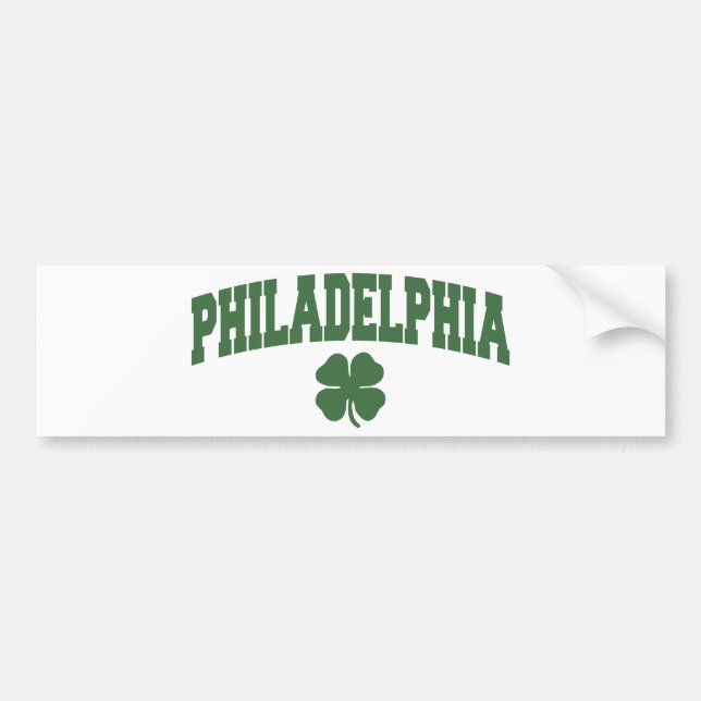 Autocollant De Voiture Philadelphie (shamrock irlandais) (Devant)