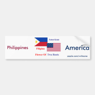 Autocollant De Voiture Philippin-Américain
