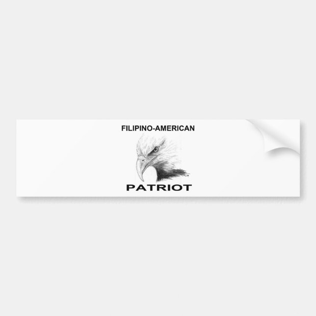 Autocollant De Voiture Philippin-Américain (Devant)